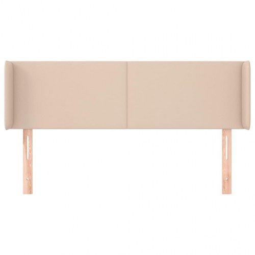 Sengegavl med kanter 147 x 16 x 78/88 cm - cappuccino