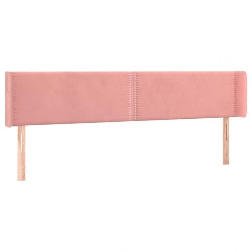 Sengegavl med kanter 163 x 16 x 78/88 cm - lyserød