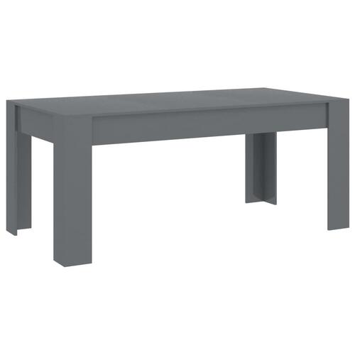 Spisebord 180 x 90 x 76 cm spånplade grå højglans