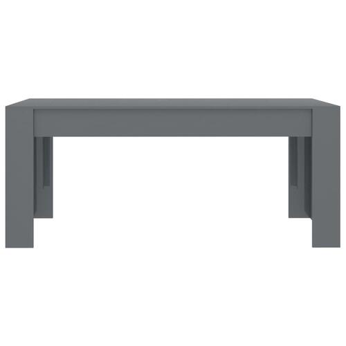 Spisebord 180 x 90 x 76 cm spånplade grå højglans