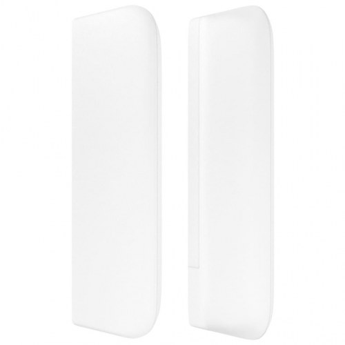 Sengegavl med kanter 203 x 16 x 78/88 cm - hvid