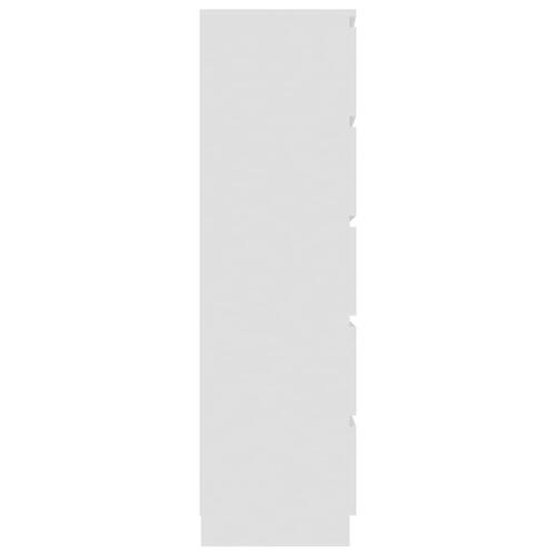 Kommode 60x35x121 cm spånplade hvid