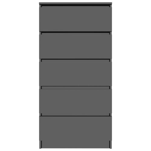 Kommode 60x35x121 cm spånplade sort højglans