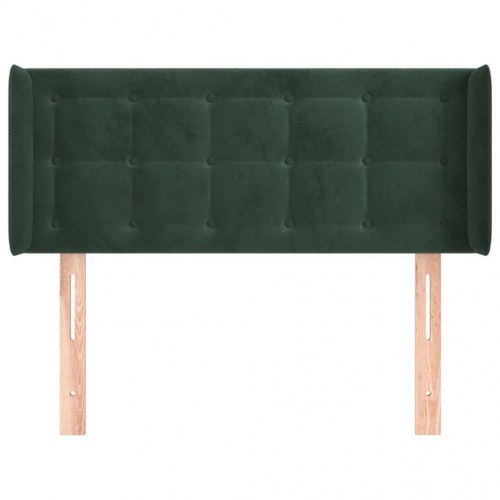 Sengegavl med kanter 93 x 16 x 78/88 cm - mørkegrøn