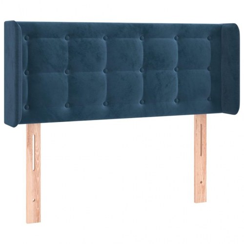 Sengegavl med kanter 93 x 16 x 78/88 cm - mørkeblå