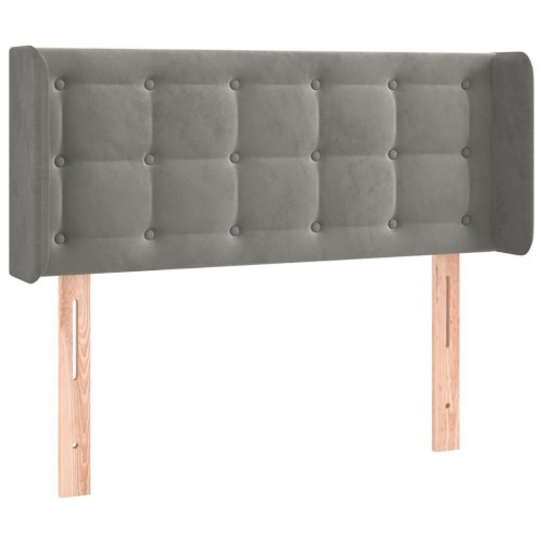 Sengegavl med kanter 103 x 16 x 78/88 cm - lysegrå