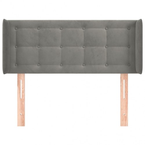 Sengegavl med kanter 103 x 16 x 78/88 cm - lysegrå