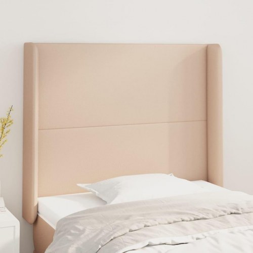 Sengegavl med kanter 93 x 16 x 118/128 cm - cappuccino