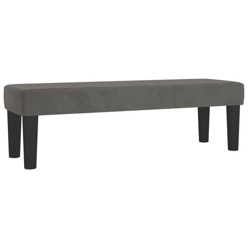 Bænk 100x30x30 cm fløjl mørkegrå