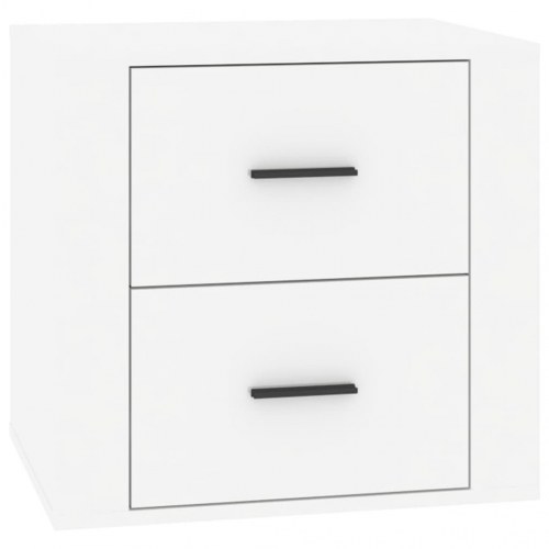 Sengebord 50 × 39 × 47 cm - hvid højglans med opbevaring