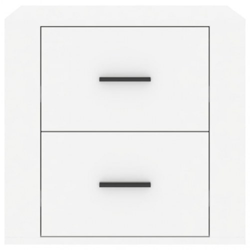 Sengebord 50 × 39 × 47 cm - hvid højglans med opbevaring