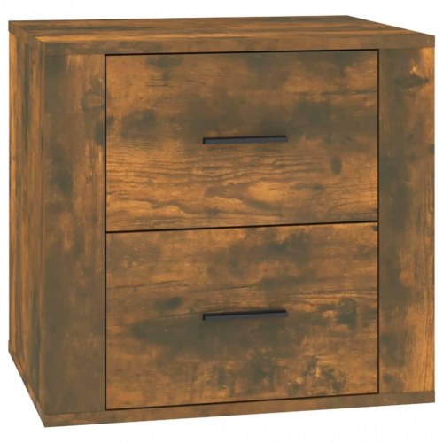 Sengebord 50×39×47 cm - røget egetræsfarve, med opbevaring