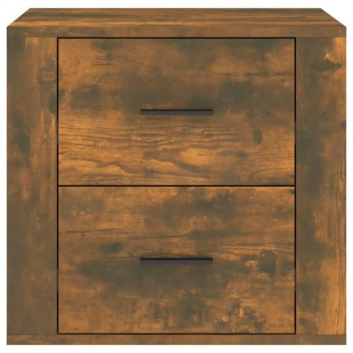 Sengebord 50×39×47 cm - røget egetræsfarve, med opbevaring