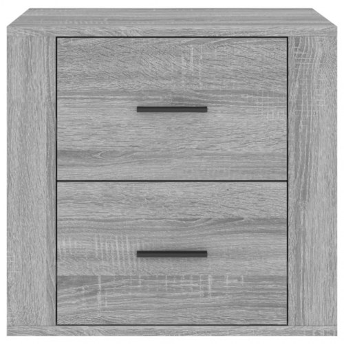 Sengebord 50 × 39 × 47 cm - grå sonoma-eg med 2 skuffer