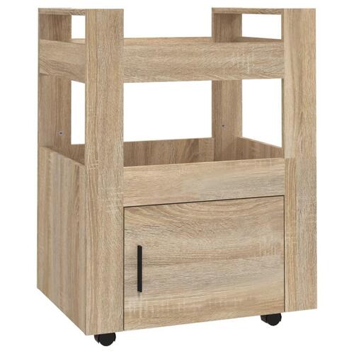 Køkkenvogn 60x45x80 cm konstrueret træ Sonoma-eg