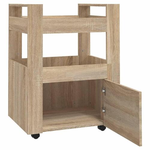 Køkkenvogn 60x45x80 cm konstrueret træ Sonoma-eg