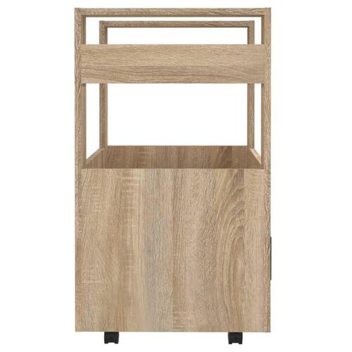 Køkkenvogn 60x45x80 cm konstrueret træ Sonoma-eg