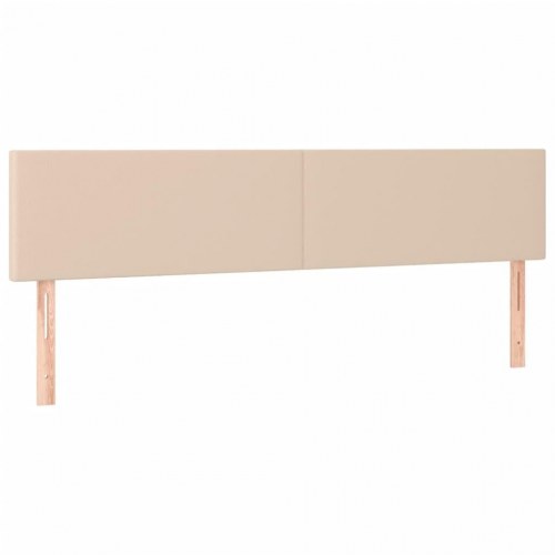 Sengegavl 180 x 5 x 78/88 cm i kunstlæder - cappuccinofarvet