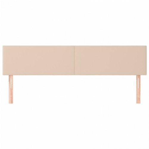 Sengegavl 180 x 5 x 78/88 cm i kunstlæder - cappuccinofarvet