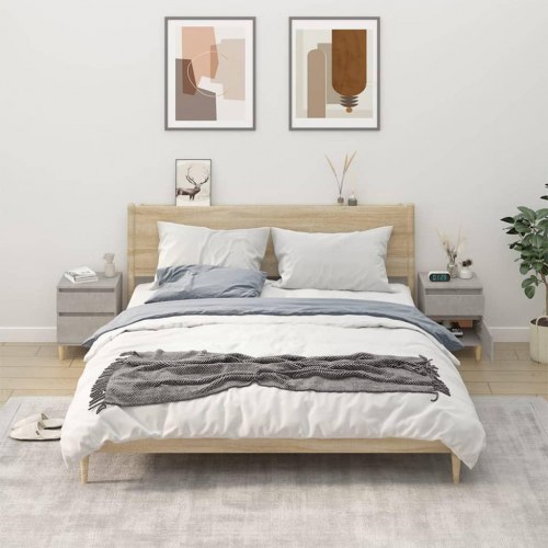 Sengebord sæt med 2 - 40 × 35 × 50 cm, betongrå