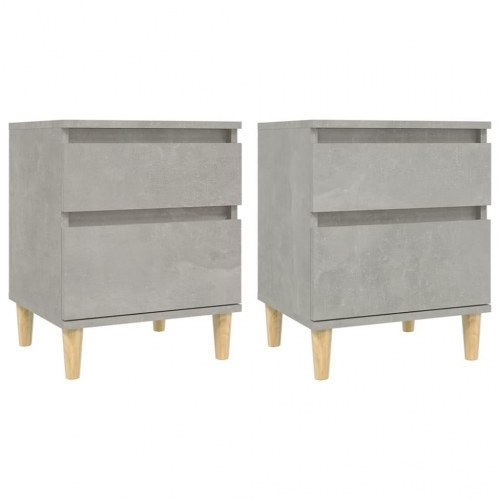 Sengebord sæt med 2 - 40 × 35 × 50 cm, betongrå