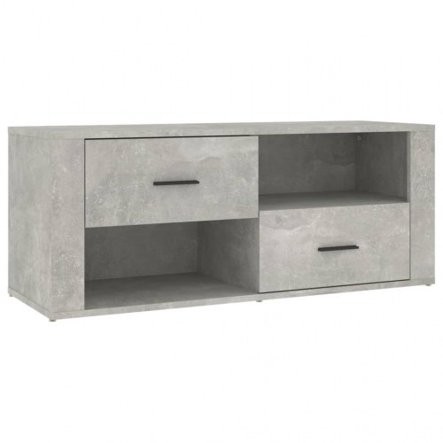 Tv-bord i konstrueret træ - 100 × 35 × 40 cm, betongrå