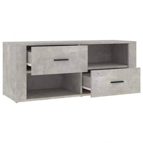 Tv-bord i konstrueret træ - 100 × 35 × 40 cm, betongrå