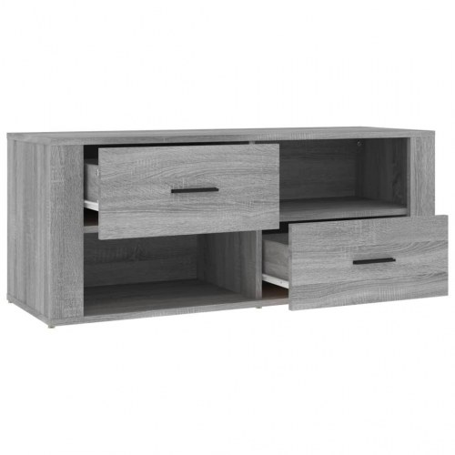 Tv-bord i konstrueret træ - 100 × 35 × 40 cm, grå sonoma-eg