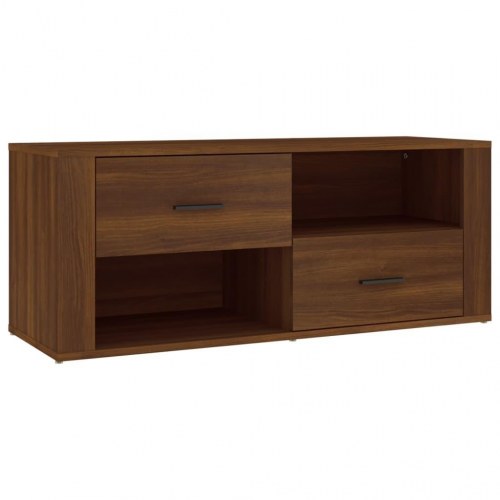 Tv-bord i konstrueret træ - 100×35×40 cm, brun egetræsfarve