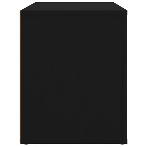 Sengebord 60x36x45 cm konstrueret træ sort