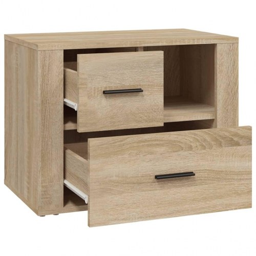 Sengebord 60 x 36 x 45 cm i konstrueret træ - Sonoma eg
