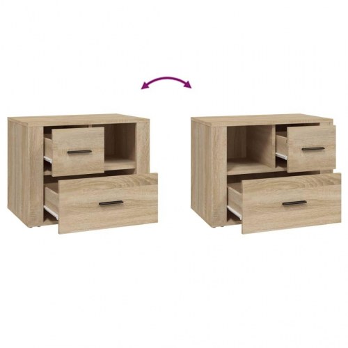 Sengebord 60 x 36 x 45 cm i konstrueret træ - Sonoma eg