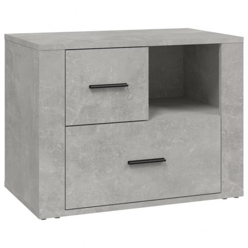 Sengebord i konstrueret træ - 60×36×45 cm, betongrå
