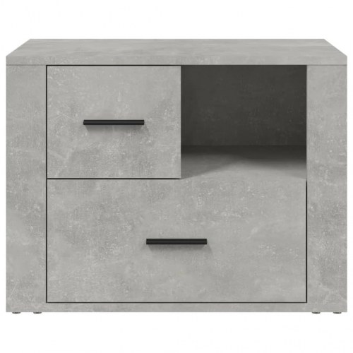 Sengebord i konstrueret træ - 60×36×45 cm, betongrå