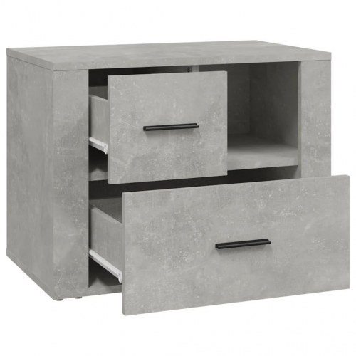 Sengebord i konstrueret træ - 60×36×45 cm, betongrå