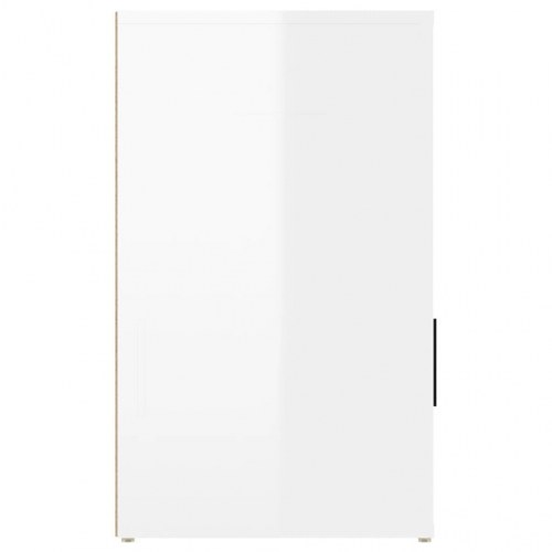 Sengeskab 50x36x60 cm konstrueret træ hvid højglans