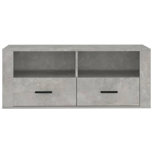 Tv-bord 100 × 35 × 40 cm i konstrueret træ - betongrå