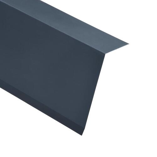 Tagkantplader 5 stk. L-form 170 cm aluminium antracitgrå