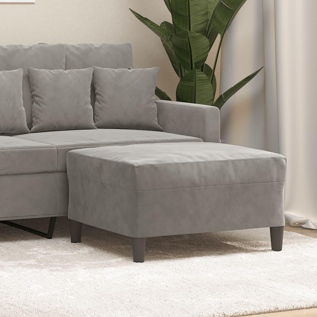 Fodskammel 70x55x41 cm velour grå