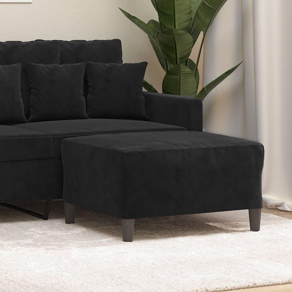 Fodskammel 70x55x41 cm velour sort
