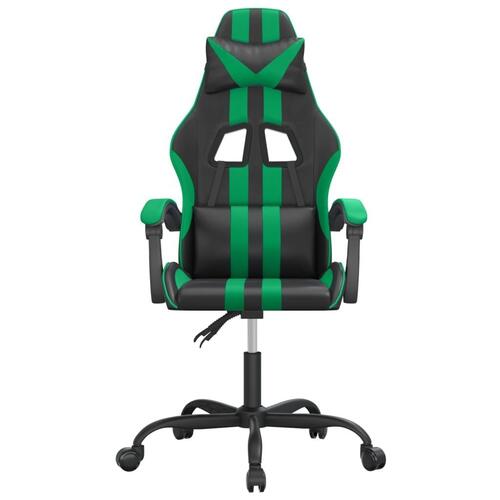 Gamingstol kunstlæder sort og grøn