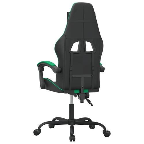 Gamingstol kunstlæder sort og grøn