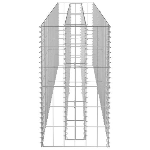 Gabion-højbed 180x30x60 cm galvaniseret stål