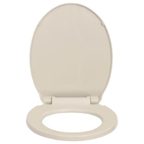 Toiletsæde med soft-close oval abrikosfarvet