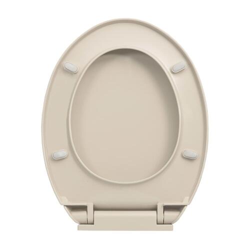 Toiletsæde soft-close quick release-funktion oval abrikosfarvet