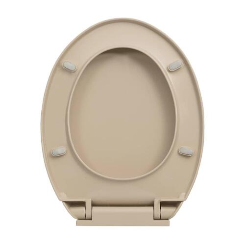 Soft close toiletsæde oval beige