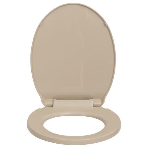 Soft close toiletsæde quick release oval beige