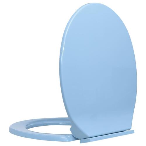 Soft close toiletsæde oval blå