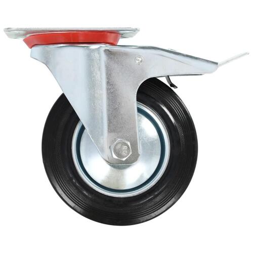 Drejehjul med dobbelte bremser 4 stk. 160 mm
