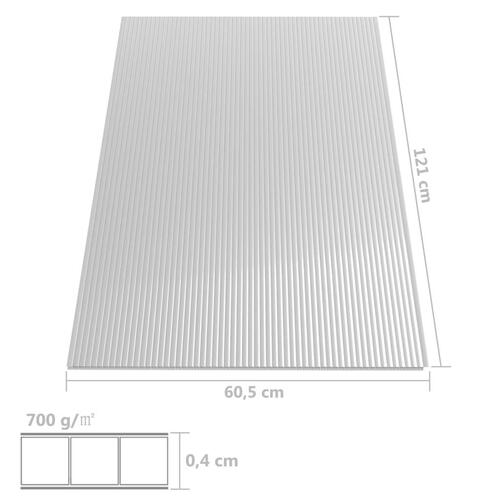 Polykarbonatplader 8 stk. 4 mm 121x60 cm